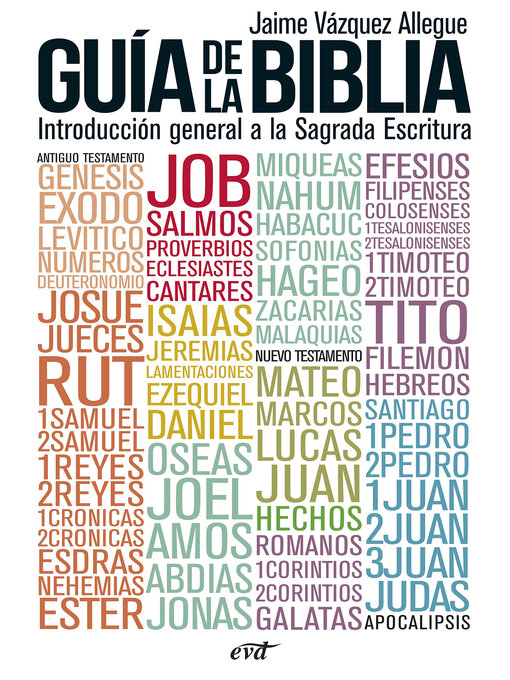 Title details for Guía de la Biblia by Jaime Vázquez Allegue - Wait list